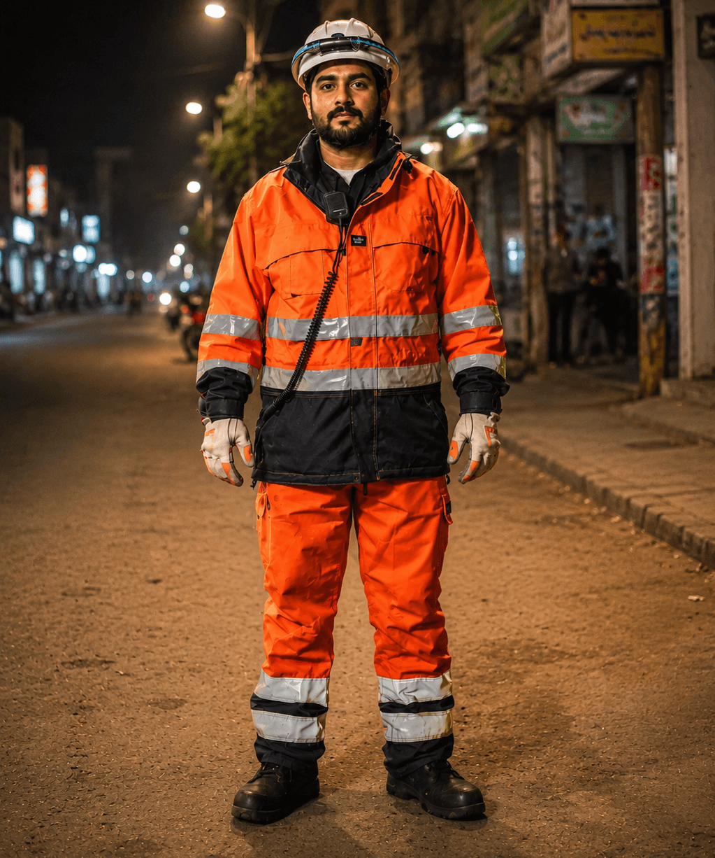 Safety coveralls made by Hammad Workwear Uniforms