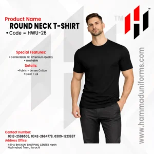 Customized Round Neck T-Shirt Half Sleeves